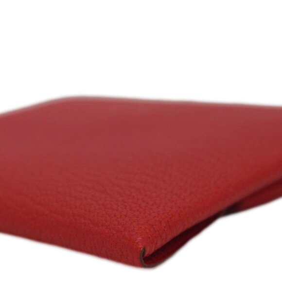 Hermes  Calvi Leather Card Holder Red - Picture 7 of 15